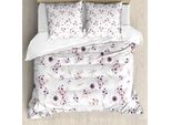 Abakuhaus Copripiumino WindröSchen, Romantico, Antiacaro, Adatto A Chi Soffre Di Allergie, Con Federe, 155 Cm X 220 Cm - 80 X 80 Cm, Rosa Baby Lilla Lilla