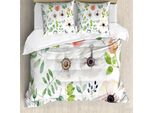 Abakuhaus Copripiumino WindröSchen, Motivo Floreale, Antiacaro, Adatto A Chi Soffre Di Allergie, Con Federe, 155 Cm X 220 Cm - 80 X 80 Cm, Multicolore