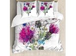 Abakuhaus Set Copripiumino Libelle Per Letti Matrimoniali, Erbe Di Campo Estive, Antiacaro, Adatto A Chi Soffre Di Allergie, Con Federe, Multicolore