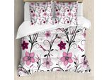 Abakuhaus Copripiumino Libelle, Shabby Pflanze RöSchen, Antiacaro, Adatto A Chi Soffre Di Allergie, Con Federe, 155 Cm X 220 Cm - 80 X 80 Cm, Rosa Pallido, Rosa Essiccata