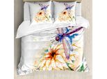 Abakuhaus Copripiumino Libelle, Acquerello Lily Bloom, Antiacaro, Adatto A Chi Soffre Di Allergie, Con Federe, 155 Cm X 220 Cm - 80 X 80 Cm, Multicolore