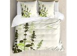 Abakuhaus Copripiumino Libelle, Prato Fiorito, Antiacaro, Adatto A Chi Soffre Di Allergie, Con Federe, 200 Cm X 200 Cm - 80 X 80 Cm, Verde Chiaro Crema