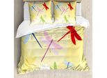 Abakuhaus Copripiumino Libelle, Campo Fiorito E Sole, Antiacaro, Adatto A Chi Soffre Di Allergie, Con Federe, 200 Cm X 200 Cm - 80 X 80 Cm, Multicolore