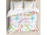 Abakuhaus Copripiumino Libelle, Antiappiccicoso, Antiacaro, Adatto A Chi Soffre Di Allergie, Con Federe, 155 Cm X 220 Cm - 80 X 80 Cm, Multicolore