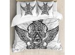 Abakuhaus Copripiumino Auge, Providence Angel Of The Harvest, Antiacaro, Adatto A Chi Soffre Di Allergie, Con Federe, 200 Cm X 200 Cm - 80 X 80 Cm, Bianco E Nero