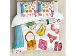 Abakuhaus Tacchi E Abiti Copripiumino, Articolo Femminile, Antiacaro, Adatto A Chi Soffre Di Allergie, Con Federe, 200 Cm X 200 Cm - 80 X 80 Cm, Multicolore