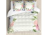 Abakuhaus Copripiumino WindröSchen, Primavera Natura, Antiacaro Adatto A Chi Soffre Di Allergie Con Federe, 200 Cm X 200 Cm - 80 X 80 Cm, Verde Pistacchio Grigio