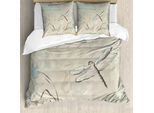 Abakuhaus Copripiumino Libelle, Disegno Romantico, Antiacaro, Adatto A Chi Soffre Di Allergie, Con Federe, 200 Cm X 200 Cm - 80 X 80 Cm, Seafoam Tan