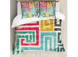Abakuhaus Copripiumino Indie, Spirale Vintage Colorate, Antiacaro, Adatto A Chi Soffre Di Allergie, Con Federe, 155 Cm X 220 Cm - 80 X 80 Cm, Multicolore