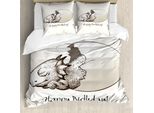 Abakuhaus Copripiumino Dinosauro, Compleanno Neonato Dino, Antiacaro, Adatto A Chi Soffre Di Allergie, Con Federe, 200 Cm X 200 Cm - 80 X 80 Cm, Guscio D'uovo Tan