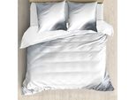 Abakuhaus Copripiumino Grigio, Linee Astratte Sfumate, Antiacaro, Adatto A Chi Soffre Di Allergie, Con Federe, 155 Cm X 220 Cm - 80 X 80 Cm, Grigio, Grigio Chiaro, Bianco