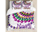 Abakuhaus Copripiumino Karneval, Motivo A Perline, Antiacaro, Adatto A Chi Soffre Di Allergie, Con Federe, 200 Cm X 200 Cm - 80 X 80 Cm, Multicolore
