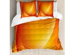 Abakuhaus Copripiumino Arancione, Linee Colorate Intrecciate, Antiacaro, Adatto A Chi Soffre Di Allergie, Con Federe, 155 Cm X 220 Cm - 80 X 80 Cm, Giallo Arancione Scuro
