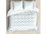 Abakuhaus Copripiumino Anker, Motivo Blu Vivido, Antiacaro, Adatto A Chi Soffre Di Allergie, Con Federe, 155 Cm X 220 Cm - 80 X 80 Cm, Blu Cielo E Bianco