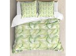 Abakuhaus Copripiumino In Foglia Di Palma, Ambiente Fresco, Antiacaro, Adatto A Chi Soffre Di Allergie, Con Federe, 200 Cm X 200 Cm - 80 X 80 Cm, Verde Felce, Verde Chiaro