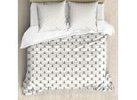 Abakuhaus Set Copripiumino Per Letti Matrimoniali, Motivo Iconico Retrò Marittimo, Antiacaro, Adatto A Chi Soffre Di Allergie, Con Federe, Champagne Antracite Grigio