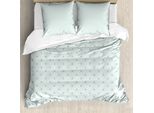 Abakuhaus Copripiumino Anker, Piccole Ancore, Antiacaro, Adatto A Chi Soffre Di Allergie, Con Federe, 155 Cm X 220 Cm - 80 X 80 Cm, Azzurro, Verde Acqua, Bianco
