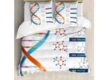 Abakuhaus Copripiumino Didattico, Divertente Biochimica, Antiacaro, Adatto A Chi Soffre Di Allergie, Con Federe, 200 Cm X 200 Cm - 80 X 80 Cm, Multicolore