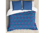 Abakuhaus Set Copripiumino Per Letto Matrimoniale, Motivi Marittimi Ritmici, Antiacaro, Adatto A Chi Soffre Di Allergie, Con Federe, Blu Violetto E Magenta
