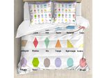 Abakuhaus Copripiumino Educativo, Cartoni Animati Classici, Antiacaro, Adatto A Chi Soffre Di Allergie, Con Federe, 155 Cm X 220 Cm - 80 X 80 Cm, Multicolore