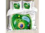 Abakuhaus Copripiumino Educativo, Biologia Cellulare Piante, Antiacaro, Adatto A Chi Soffre Di Allergie, Con Federe, 155 Cm X 220 Cm - 80 X 80 Cm, Verde Azzurro