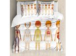 Abakuhaus Copripiumino Didattico, Sistema Nervoso Umano, Antiacaro, Adatto A Chi Soffre Di Allergie, Con Federe, 200 Cm X 200 Cm - 80 X 80 Cm, Multicolore