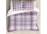 Abakuhaus Copripiumino A Quadri, Disegno Folcloristico Irlandese, Antiacaro, Adatto A Chi Soffre Di Allergie, Con Federe, 155 Cm X 220 Cm - 80 X 80 Cm, Viola Blu Turchese
