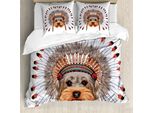 Abakuhaus Copripiumino Yorkie, Bonnet Tragen Hund, Antiacaro, Adatto A Chi Soffre Di Allergie, Con Federe, 200 Cm X 200 Cm - 80 X 80 Cm, Multicolore
