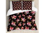 Abakuhaus Copripiumino Rose, Vintage Corsage Antique, Antiacaro, Adatto A Chi Soffre Di Allergie, Con Federe, 200 Cm X 200 Cm - 80 X 80 Cm, Multicolore