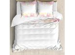 Abakuhaus Copripiumino Rose, Delicati Bordi Primaverili, Antiacaro, Adatto A Chi Soffre Di Allergie, Con Federe, 155 Cm X 220 Cm - 80 X 80 Cm, Multicolore
