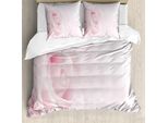 Abakuhaus Set Copripiumino Rosa Per Letti Matrimoniali, Chiusura Con Fiocco Rosa, Antiacaro, Adatto A Chi Soffre Di Allergie, Con Federe, Rosa Chiaro