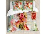 Abakuhaus Copripiumino Rose, Petali Secchi Nostalgia, Antiacaro, Adatto A Chi Soffre Di Allergie, Con Federe, 155 Cm X 220 Cm - 80 X 80 Cm, Multicolore