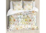 Abakuhaus Copripiumino Astratto, Linee Con Pois Vivaci, Antiacaro, Adatto A Chi Soffre Di Allergie, Con Federe, 155 Cm X 220 Cm - 80 X 80 Cm, Multicolore