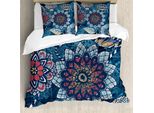 Abakuhaus Copripiumino Blume, Moderno Irreversibile, Antiacaro, Adatto A Chi Soffre Di Allergie, Con Federe, 200 Cm X 200 Cm - 80 X 80 Cm, Multicolore