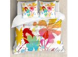 Abakuhaus Copripiumino Colorato, Hawaii Beach Party, Antiacaro, Adatto A Chi Soffre Di Allergie, Con Federe, 200 Cm X 200 Cm - 80 X 80 Cm, Multicolore