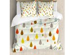 Abakuhaus Copripiumino Colorato, Motivo Retrò Gocce Di Pioggia, Antiacaro, Adatto A Chi Soffre Di Allergie, Con Federe, 155 Cm X 220 Cm - 80 X 80 Cm, Multicolore