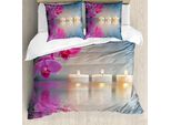 Abakuhaus Frieden Copripiumino, Candela Giapponese Sakura, Antiacaro, Adatto A Chi Soffre Di Allergie, Con Federe, 155 Cm X 220 Cm - 80 X 80 Cm, Lavanda-Rosa-Blu