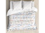 Abakuhaus Copripiumino Da Viaggio, Stampa Vintage, Antiacaro, Adatto A Chi Soffre Di Allergie, Con Federe, 155 Cm X 220 Cm - 80 X 80 Cm, Multicolore