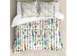 Abakuhaus Copripiumino, Sea Shells Wasser, Antiacaro, Adatto A Chi Soffre Di Allergie, Con Federe, 155 Cm X 220 Cm - 80 X 80 Cm, Multicolore