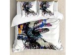 Abakuhaus Copripiumino, Moda Boho A Tema, Antiacaro, Adatto A Chi Soffre Di Allergie, Con Federe, 155 Cm X 220 Cm - 80 X 80 Cm, Multicolore