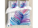 Abakuhaus Copripiumino, Federe Vibrant, Antiacaro Adatto A Chi Soffre Di Allergie Con Federe, 200 Cm X 200 Cm - 80 X 80 Cm, Viola-Rosa-Blu