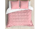 Abakuhaus Set Copripiumino Per Letti Matrimoniali, Motivo Fiori Selvatici, Antiacaro, Adatto A Chi Soffre Di Allergie, Con Federe, Rosa Chiaro