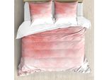 Abakuhaus Copripiumino Pesca, Pennello Acquerello Ombre, Antiacaro, Adatto A Chi Soffre Di Allergie, Con Federe, 200 Cm X 200 Cm - 80 X 80 Cm, Bianco Corallo