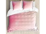 Abakuhaus Copripiumino Rosa, Colori Sfumati Fantasy, Antiacaro, Adatto A Chi Soffre Di Allergie, Con Federe, 155 Cm X 220 Cm - 80 X 80 Cm, Rosa Pesca-Bianco