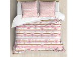 Abakuhaus Copripiumino Pesca, Fiori Di Ciliegio, Antiacaro, Adatto A Chi Soffre Di Allergie, Con Federe, 155 Cm X 220 Cm - 80 X 80 Cm, Rosa Pallido Caramello