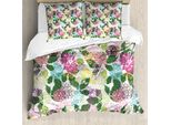 Abakuhaus Copripiumino Con Fiori, Blooms SchöNheit, Antiacaro, Adatto A Chi Soffre Di Allergie, Con Federe, 200 Cm X 200 Cm - 80 X 80 Cm, Multicolore