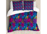 Abakuhaus Copripiumino Con Motivi Floreali, Bouquet Vintage, Antiacaro, Adatto A Chi Soffre Di Allergie, Con Federe, 200 Cm X 200 Cm - 80 X 80 Cm, Multicolore