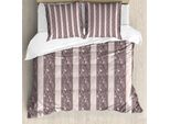 Abakuhaus Copripiumino Con Fiori, Autunno Terracotta, Antiacaro, Adatto A Chi Soffre Di Allergie, Con Federe, 155 Cm X 220 Cm - 80 X 80 Cm, Rose Essiccate - Warm Taupe