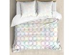 Abakuhaus Copripiumino Astratto, Cerchi Colorati Grunge, Antiacaro, Adatto A Chi Soffre Di Allergie, Con Federe, 155 Cm X 220 Cm - 80 X 80 Cm, Multicolore
