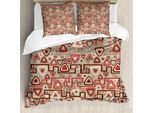 Abakuhaus Copripiumino Astratto, Triangoli Arrotondati, Antiacaro, Adatto A Chi Soffre Di Allergie, Con Federe, 200 Cm X 200 Cm - 80 X 80 Cm, Multicolore